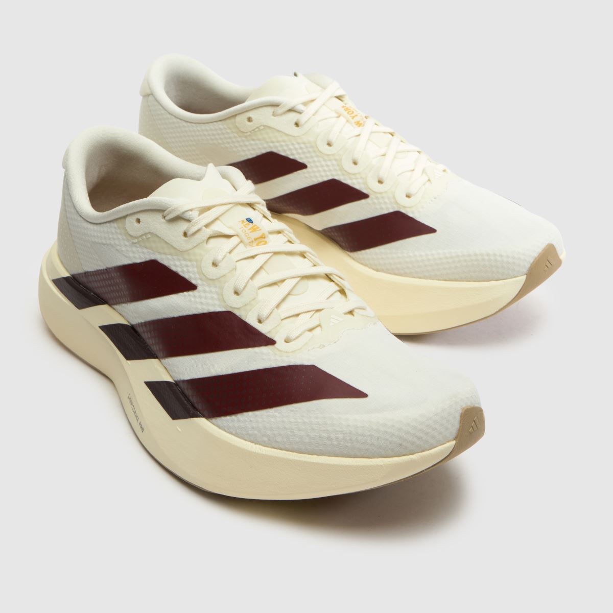 adidas Adizero Evo SL in White & Burgundy adidas Adizero Evo SL 4