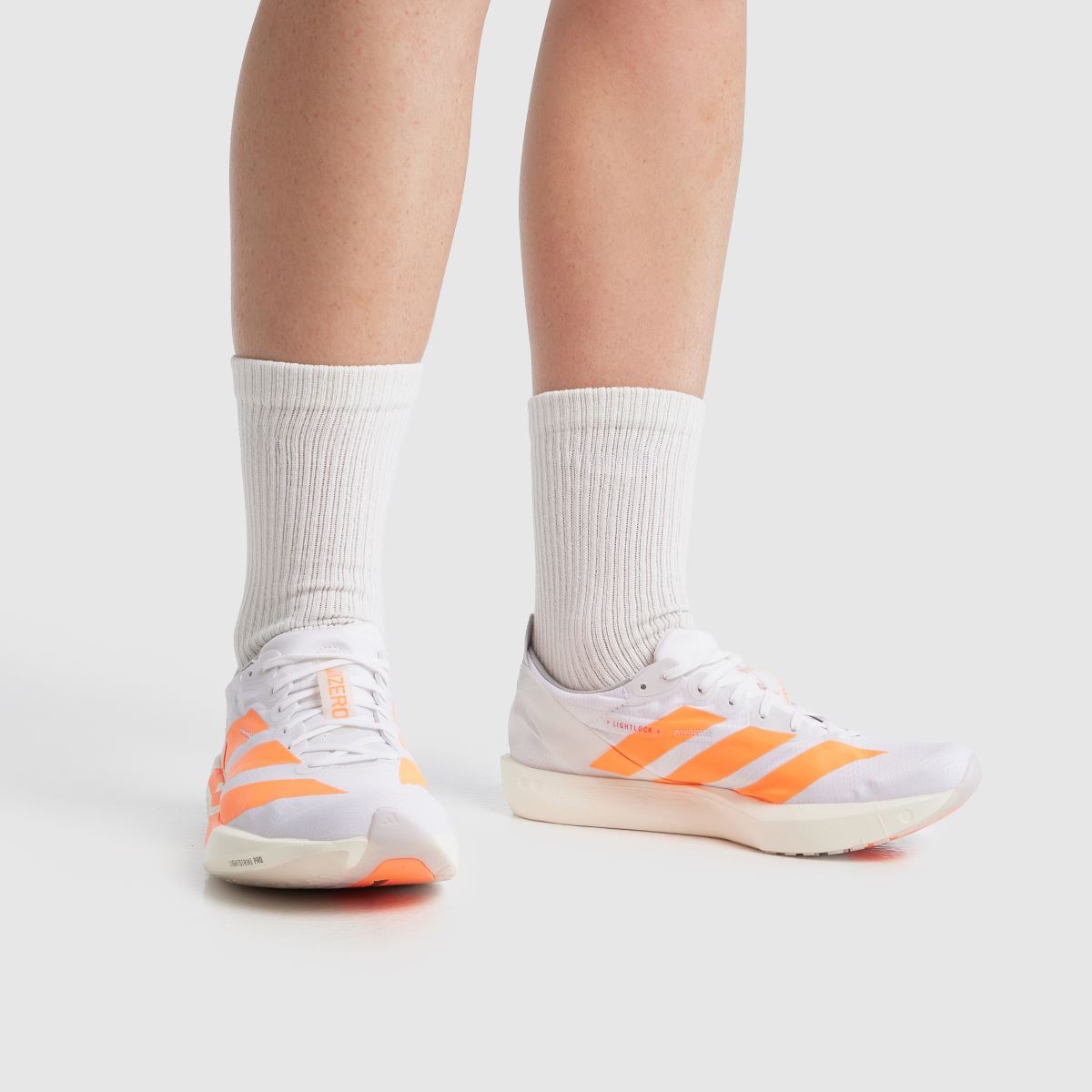 adidas Adizero Adios 9 in White & Orange adidas Adizero Adios 9 8