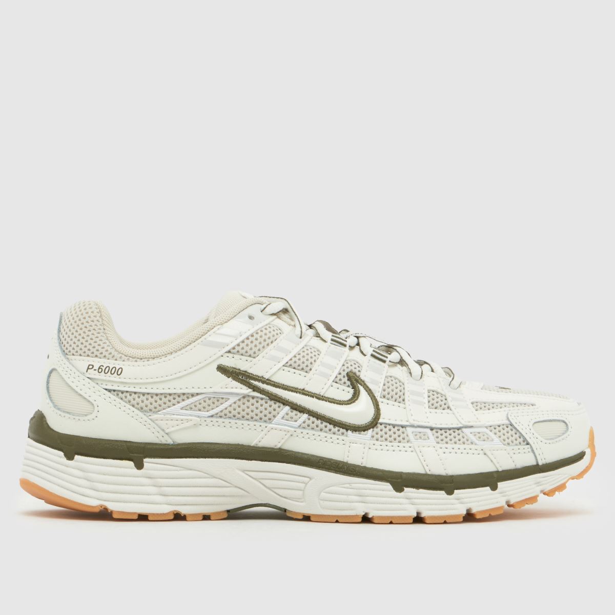 Nike P-6000 Trainers in White & Green