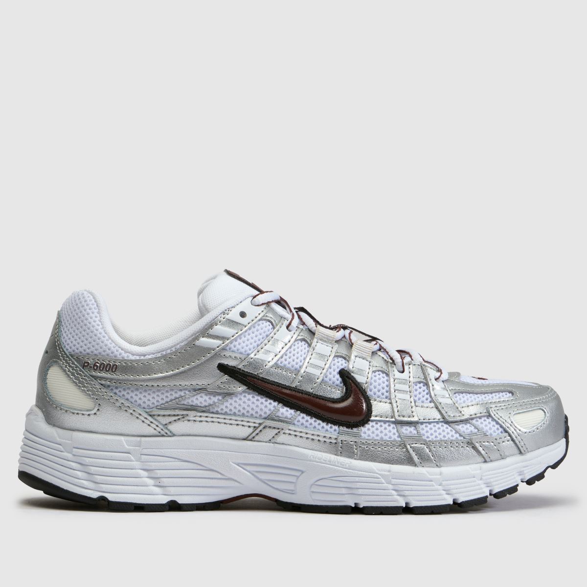 Nike P-6000 in White & Silver Nike P-6000