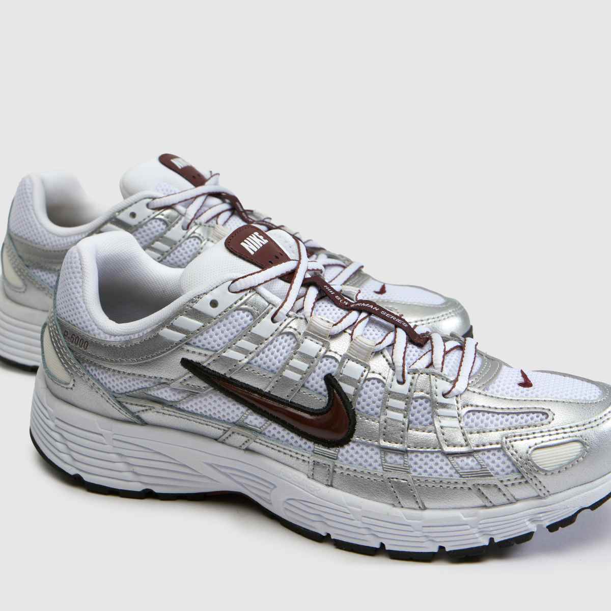 Nike P-6000 in White & Silver Nike P-6000 4