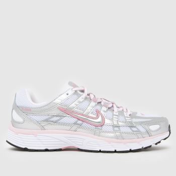 Nike White & Pink P-6000 Womens Trainers