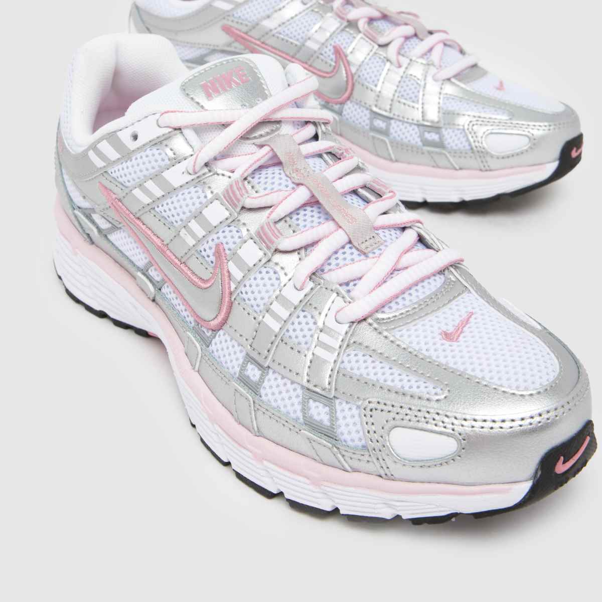 Womens White & Pink Nike P-6000 Trainers | schuh