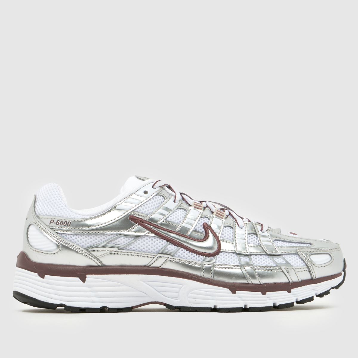 Nike Women's Silver P-6000 Trainers In Size: 7 (Eu 41)