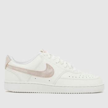 Nike Weiß-Pink Court Vision Damen Sneaker