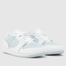 Nike Jordan Court Connect Low in White & Blue Nike Jordan Court Connect Low,2 of 4