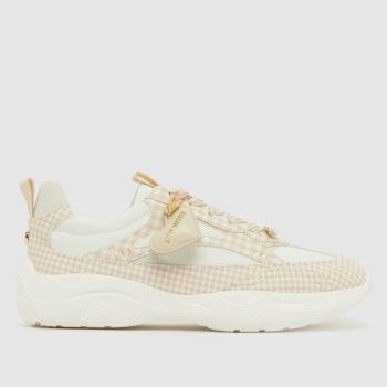 Steve Madden Beige Multi Premio Gingham Womens Trainers