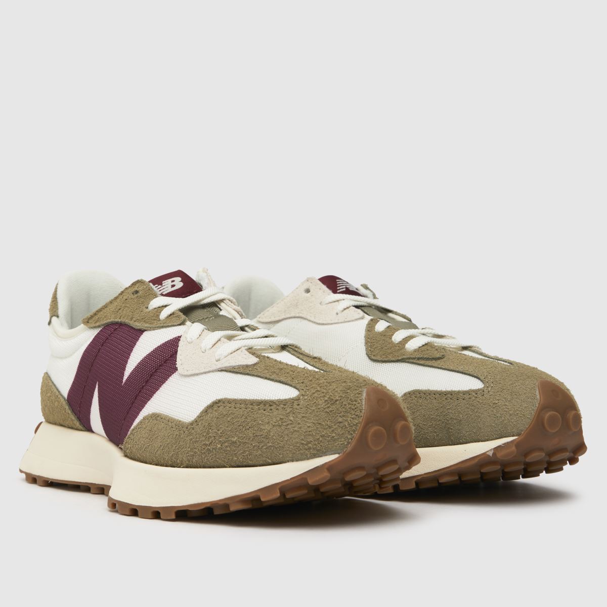 Womens Khaki New Balance 327 Trainers schuh
