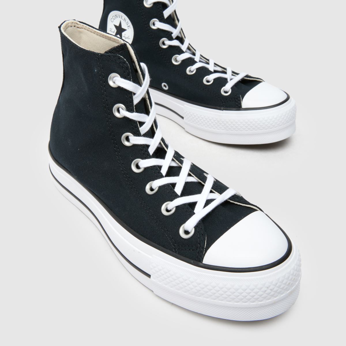 Converse Wide Fit All Star Lift Hi in Black & White Converse All Star Lift Hi 4