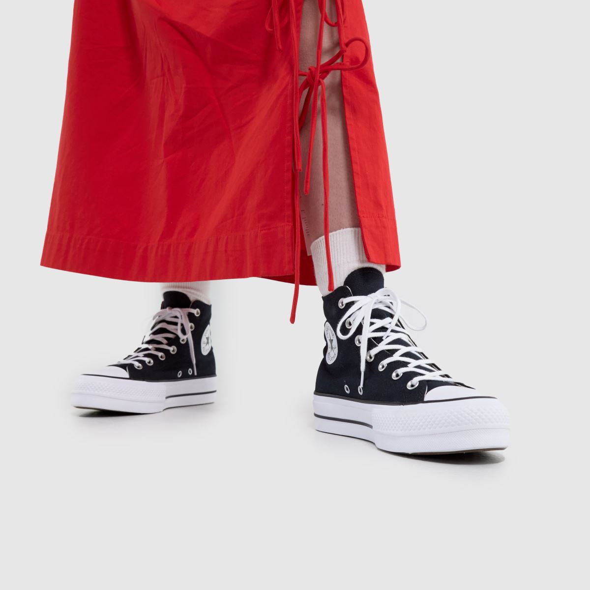 Converse Wide Fit All Star Lift Hi in Black & White Converse All Star Lift Hi 8