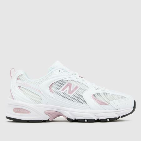 Womens White Pink New Balance 530 Trainers schuh
