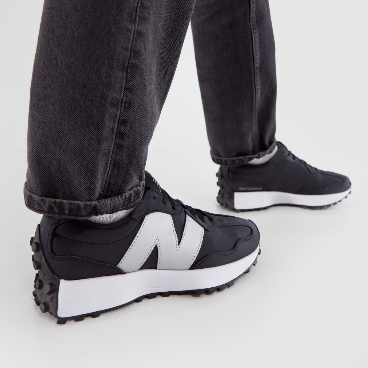 Womens Black \u0026 Silver New balance 327 Trainers | schuh