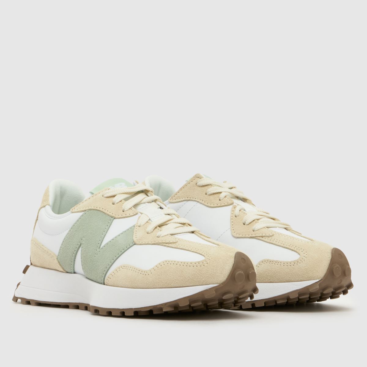New Balance 327 in White & Green New Balance 327 3