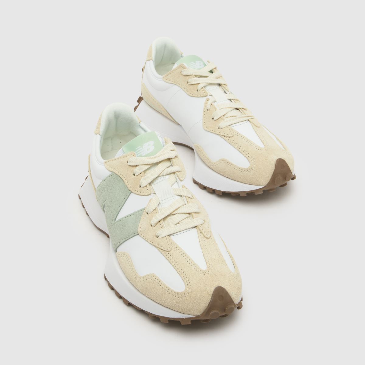 New Balance 327 in White & Green New Balance 327 7