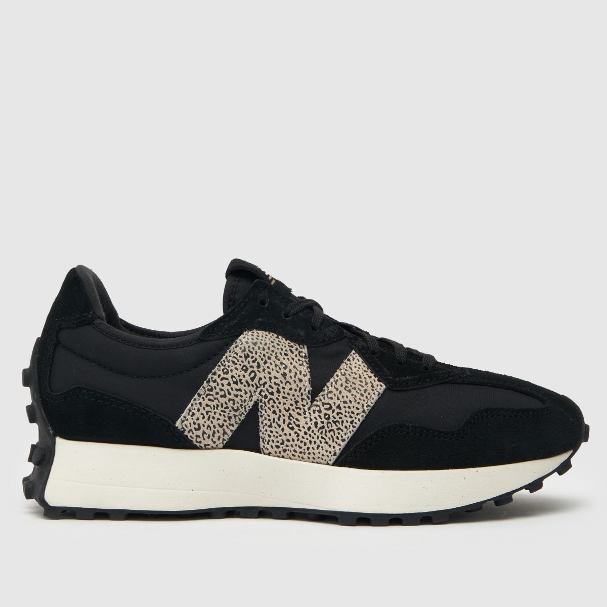 New Balance Women's Black/Beige 327 Trainers In Size: (Eu 39