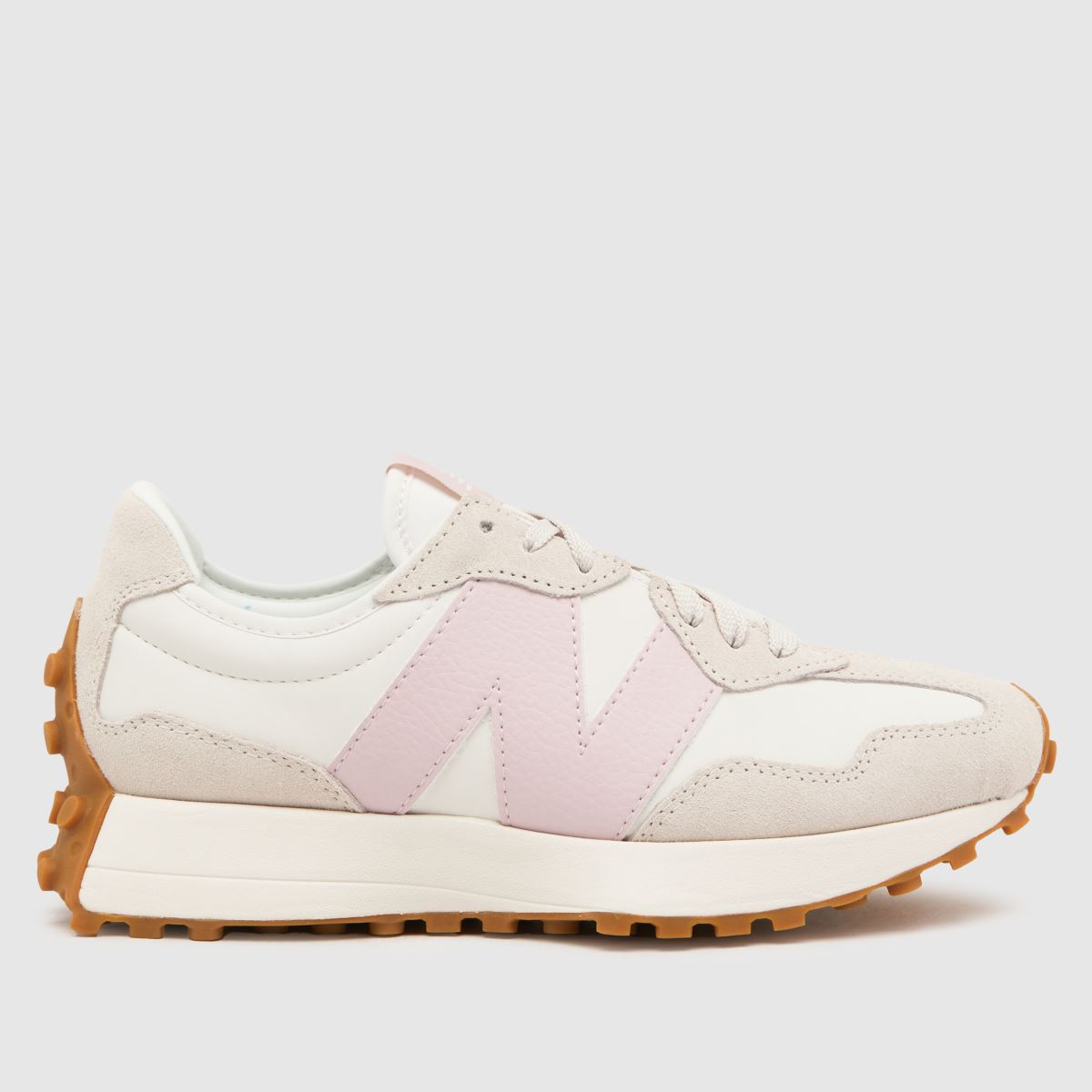 New Balance 327 Trainers in White & Pink