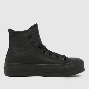 Converse Black All Star Lift Hi Womens Trainers