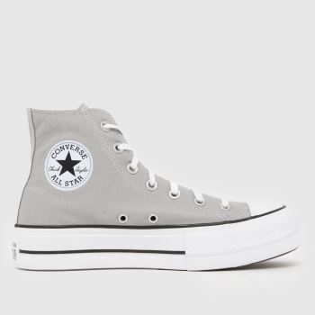 Converse Grey All Star Lift Hi Womens Trainers