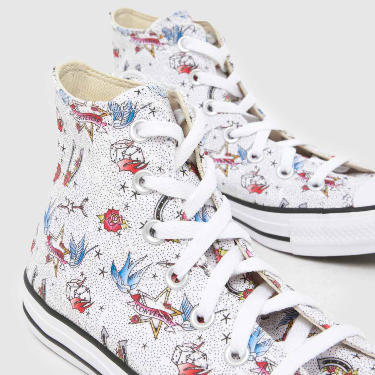 Converse All Star Hi in White Multi Converse All Star Hi 4