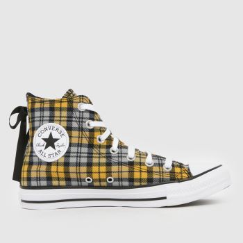 Converse Yellow All Star Hi Plaid Womens Trainers