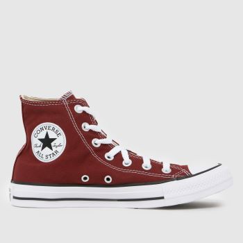 Converse Burgundy All Star Hi Womens Trainers