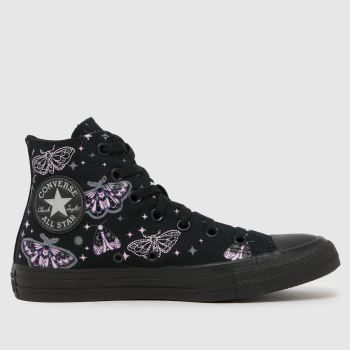 Converse Black & pink All Star Hi Womens Trainers