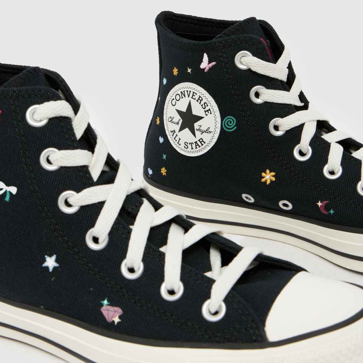 Converse All Star Hi in Black Multi Converse All Star Hi 7