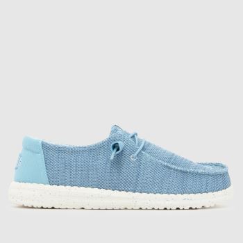 HEYDUDE Blue Wendy Stretch Sox Womens Trainers