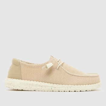 HEYDUDE Brown Wendy Stretch Sox Womens Trainers