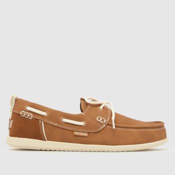 HEYDUDE Tan Harbor Breeze Lo Womens Trainers