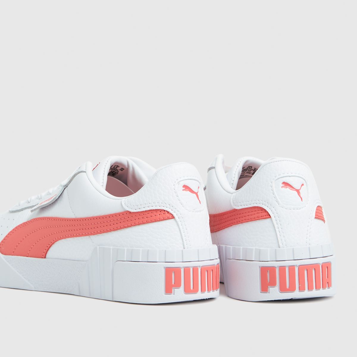 puma cali dream trainers in white and pink