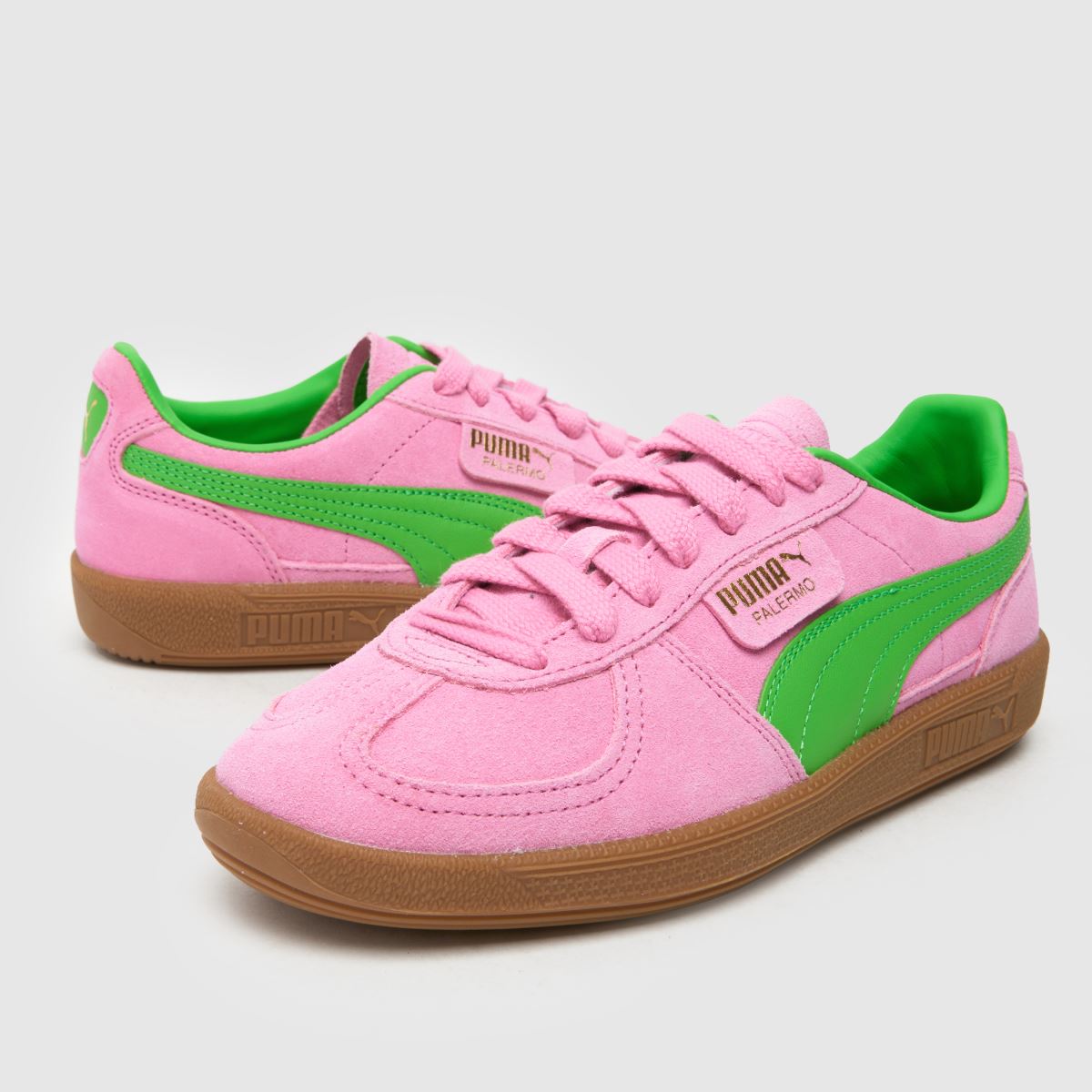 Womens Pale Pink PUMA Palermo Trainers schuh