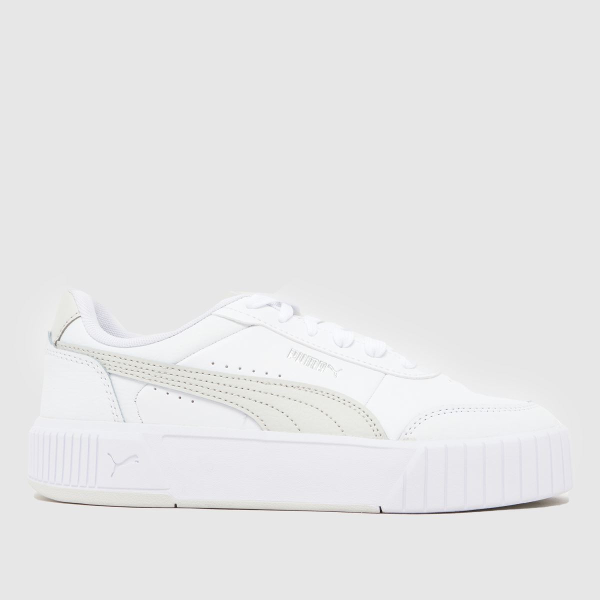 PUMA Carina Mia Trainers in White & Silver