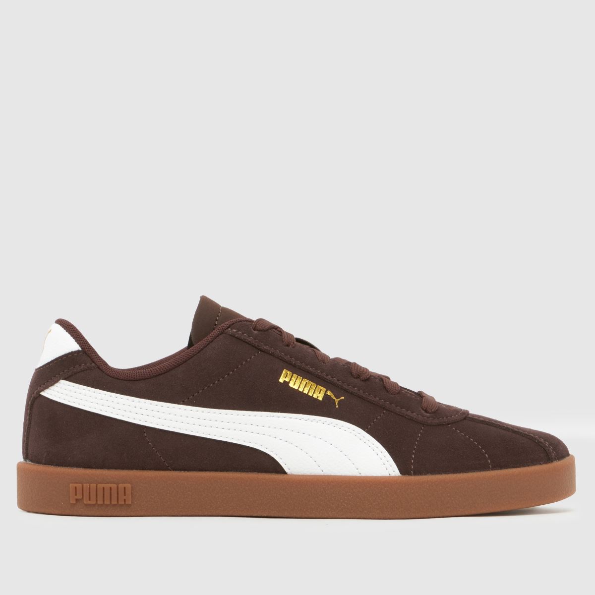 PUMA Club II Era Trainers in Brown & White