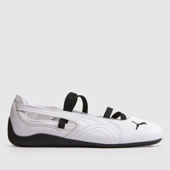 PUMA White & Black Speedcat Ballet Womens Trainers