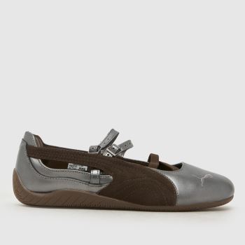 PUMA Brown & Grey Speedcat Ballet Womens Trainers