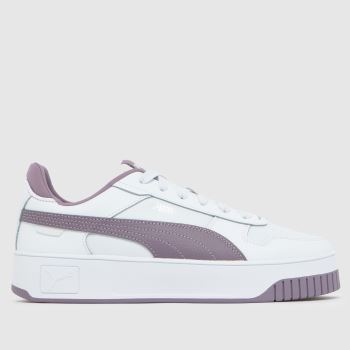 PUMA White & Purple Carina Street Womens Trainers