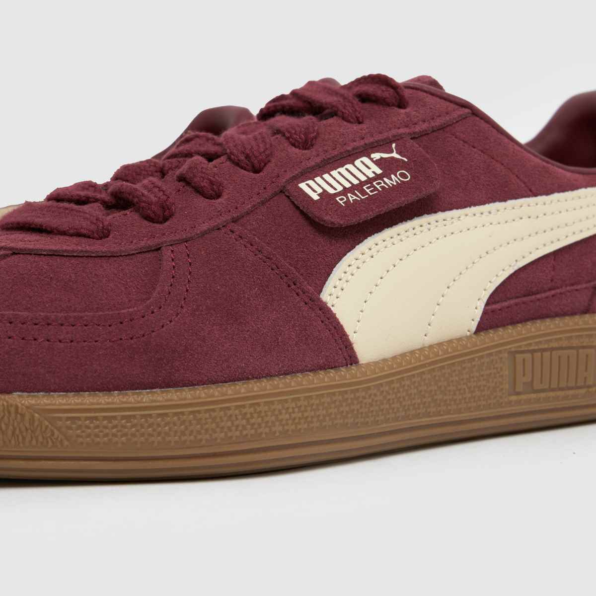Womens Burgundy PUMA Palermo Trainers schuh