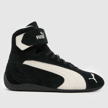 PUMA Black & White Speedcat Mid Womens Trainers