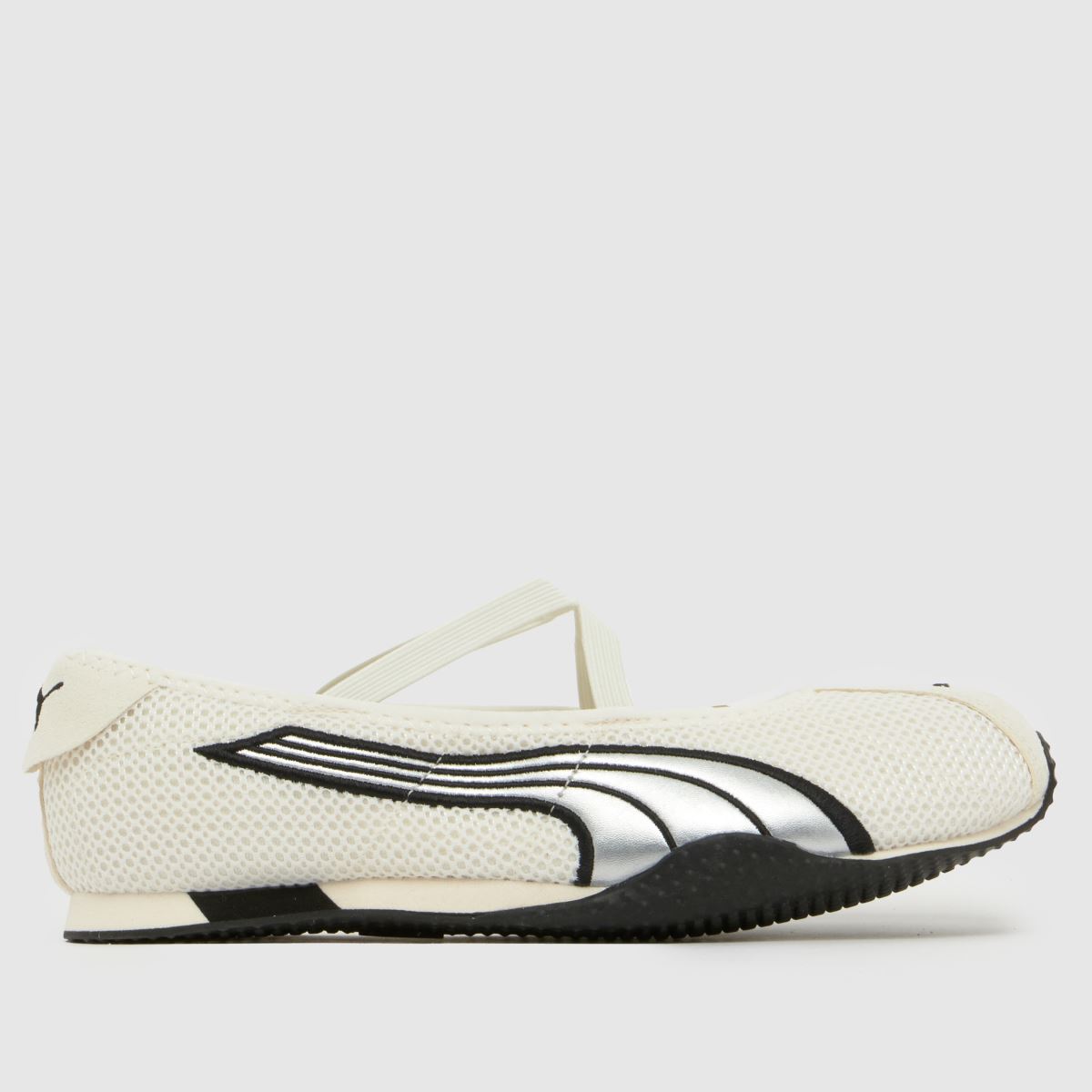 PUMA H-Street Ballet Trainers in White & Silver