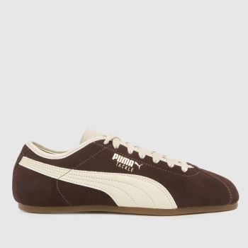PUMA Brown & White Tackle Womens Trainers