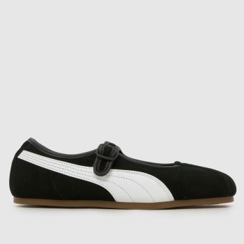 PUMA Black & White Tacklette Womens Trainers