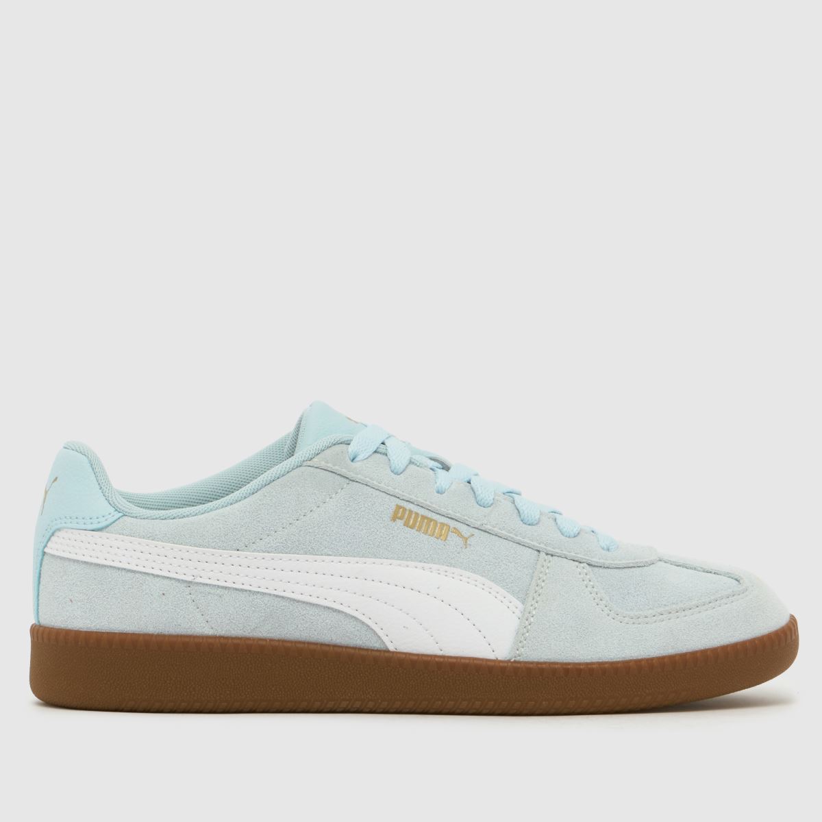 PUMA Club LT Trainers in White & Pl Blue