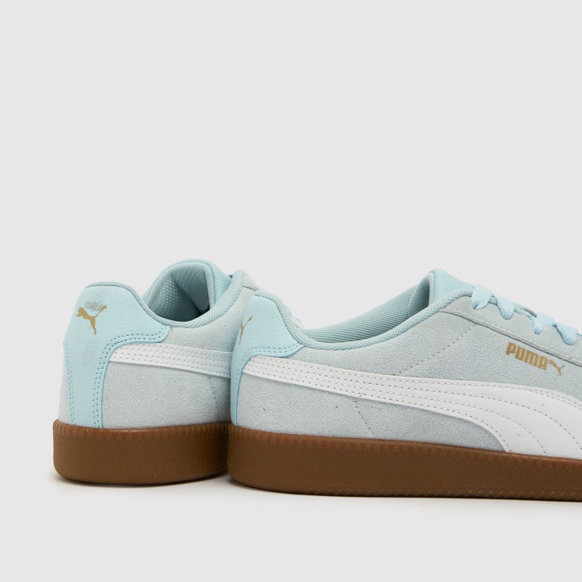PUMA Club LT in White & Pl Blue PUMA Club LT 7