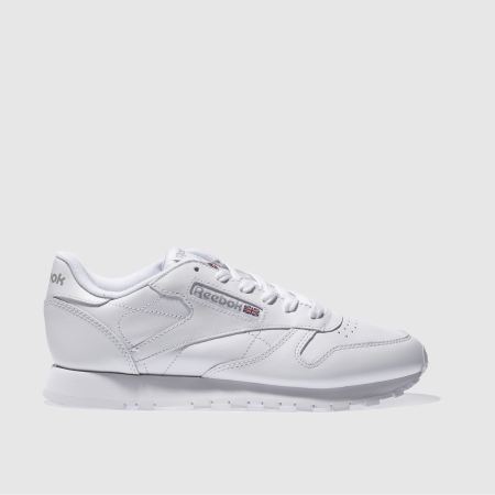 Womens White Reebok Classic Leather 