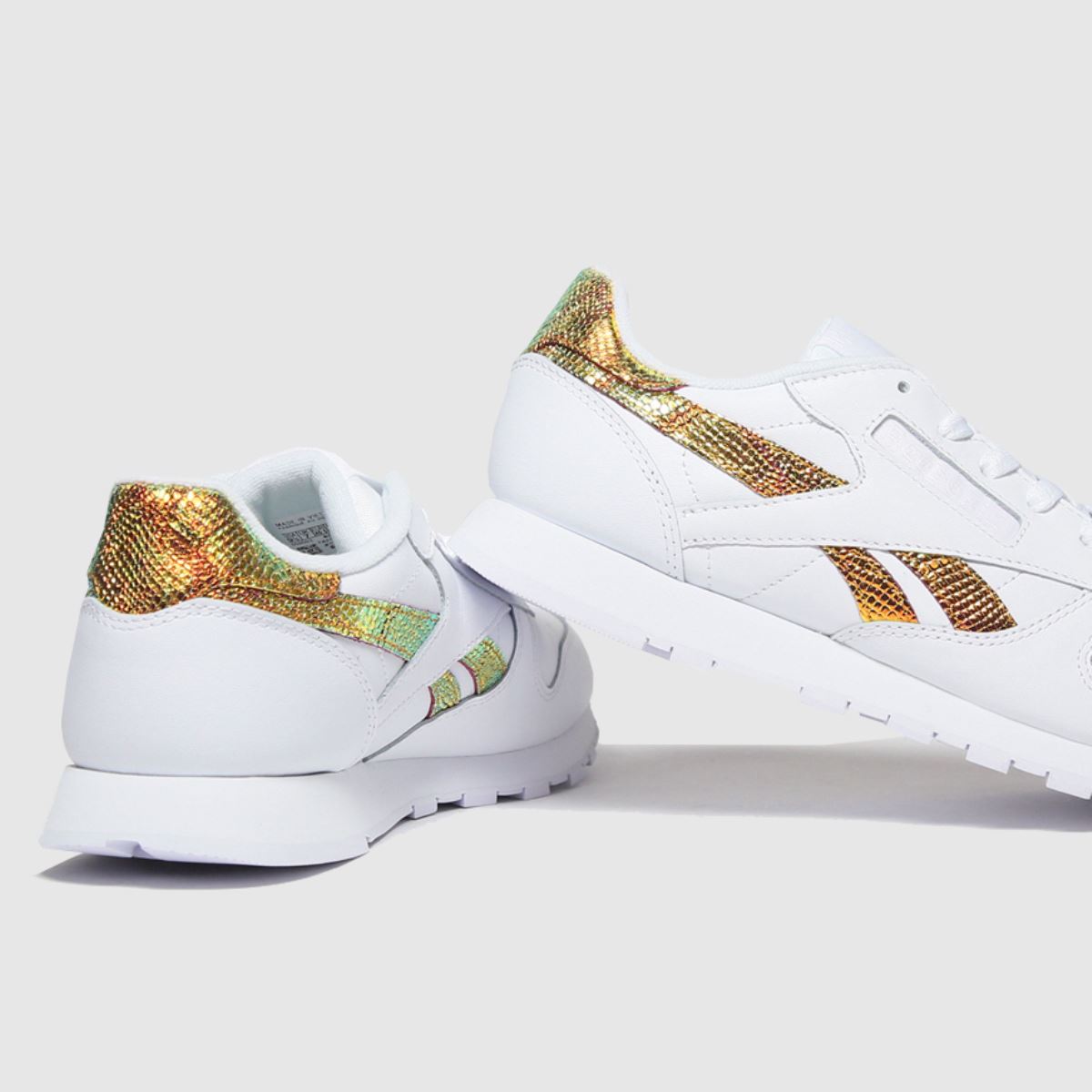 reebok classic white gold