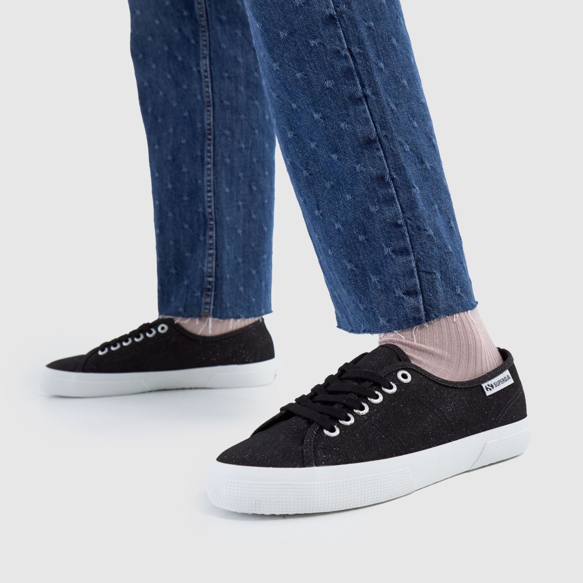 Superga 3750 Jersey Lame in Black Superga 3750 Jersey Lame 8