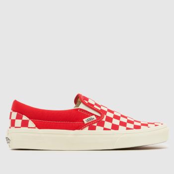 Vans Red Multi Classic Slip-On Womens Trainers