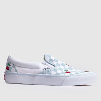 Vans White & Blue Classic Slip-on Womens Trainers