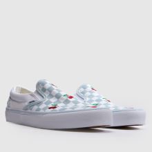 Vans Classic Slip-on in White & Blue Vans Classic Slip-on,2 of 4